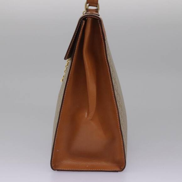 CELINE Macadam Canvas Hand Bag Beige Gold - Picture 4 of 13